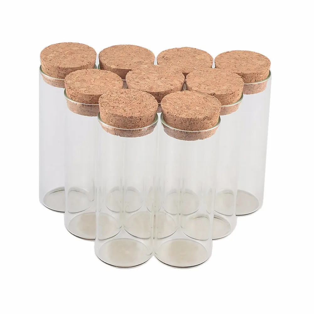 50pcs 30x80mm 40ml Flat Bottom Glass Tube Bottles With Corks Empty 40CC Little Jars Vials Containers
50pcs 30x80mm 40ml Flat Bottom Glass Tube Bottles With Corks Empty 40CC Little Jars Vials Containers