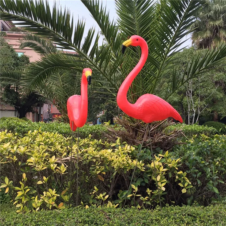 Фото Искусственное украшение для сада Красный/Розовый фламинго Двор Пейзаж Птица