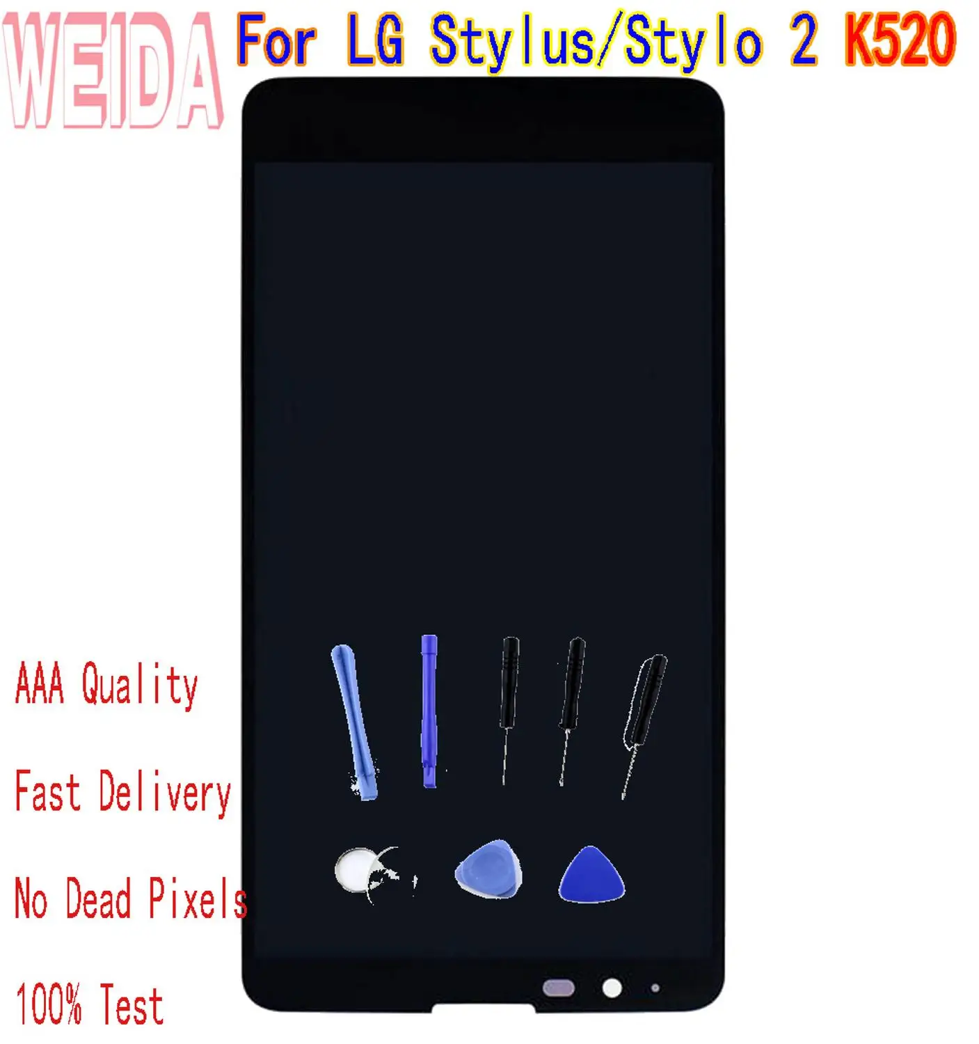 For LG Stylus/Stylo 2 K520 K520DY F720 LCD Display Touch Screen Digitizer Assembly Without Frame with free tool
For LG Stylus/Stylo 2 K520 K520DY F720 LCD Display Touch Screen Digitizer Assembly Without Frame with free tool