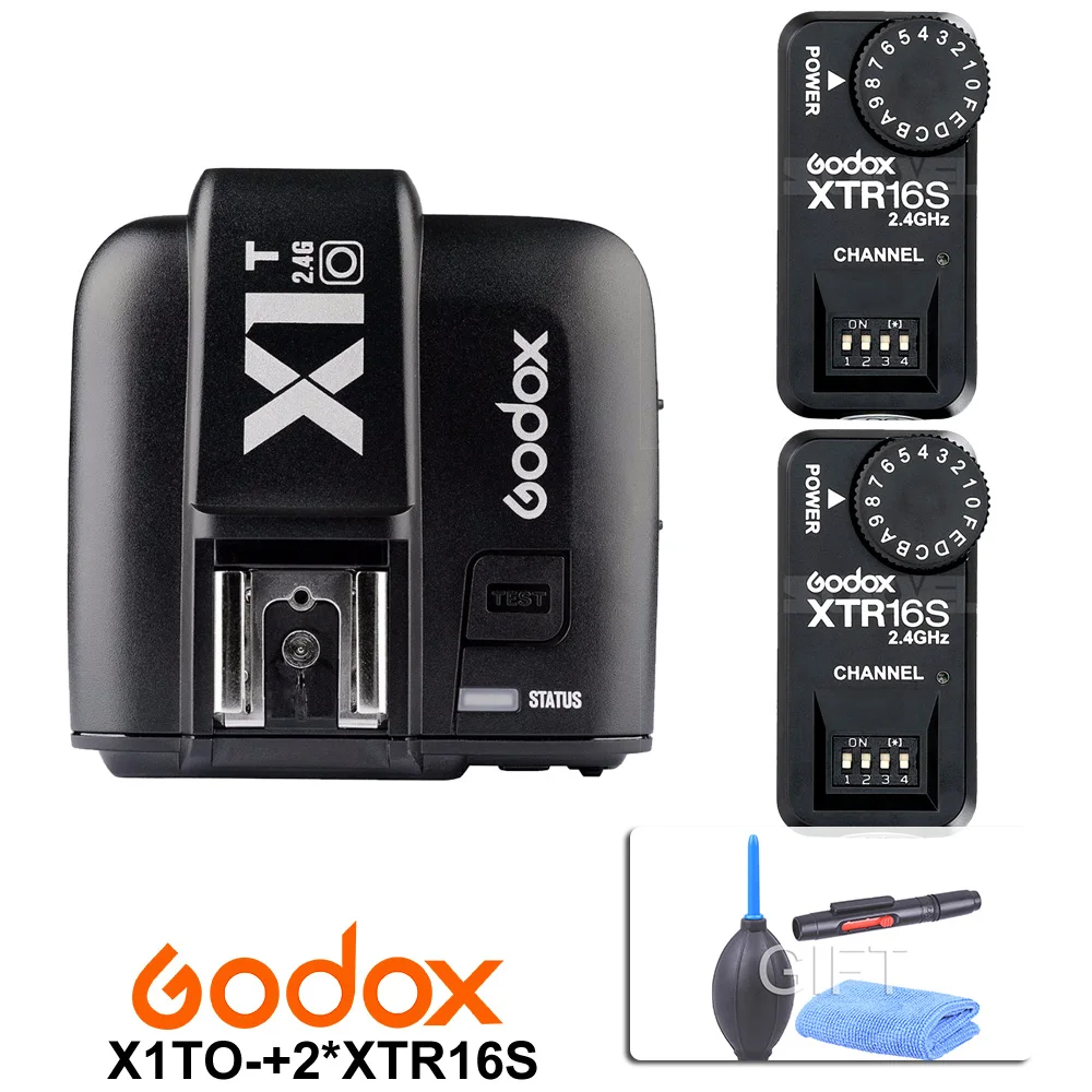Godox X1T O TTL 2 4G беспроводной триггер для Olympus Panasonic + 2x XTR 16S флэш приемник