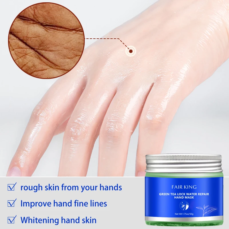 Green Tea Lock Water Repair Hand Mask Nourish Moisturizing Whitening Exfoliating Calluses Hand Film Anti-aging Hand Cream 50G
Green Tea Lock Water Repair Hand Mask Nourish Moisturizing Whitening Exfoliating Calluses Hand Film Anti-aging Hand Cream 50G