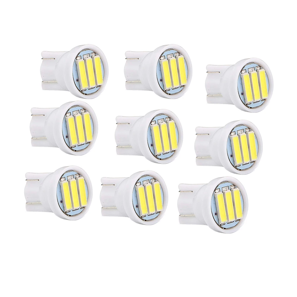 YSY 10 шт. T10 7014 3SMD 194 927 161 168 W5W 3 светодиодные лампы для автомобильных приборов