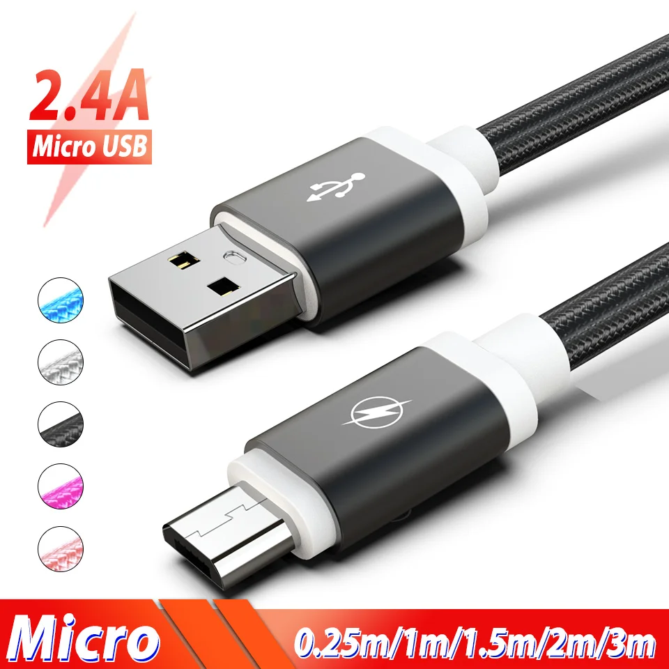 Кабель Micro USB 1/2 /3 метра кабель для быстрой зарядки провод зарядное устройство Android