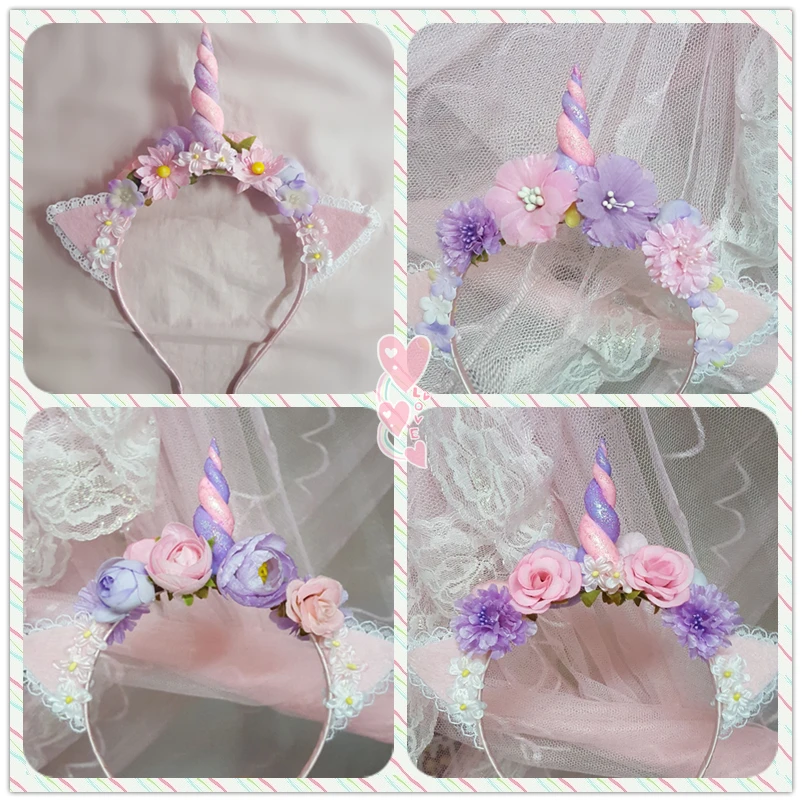 Sweet Lolita japanese harajuku Style Pinky Handmade Hair Hoop Flowers Unicorn Cosplay headband Party Accessory
Sweet Lolita japanese harajuku Style Pinky Handmade Hair Hoop Flowers Unicorn Cosplay headband Party Accessory