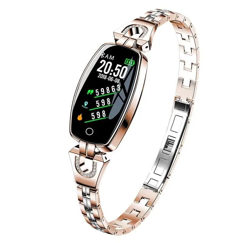 Лучший подарок 2021 женские модные Смарт-часы металлический пульсометр