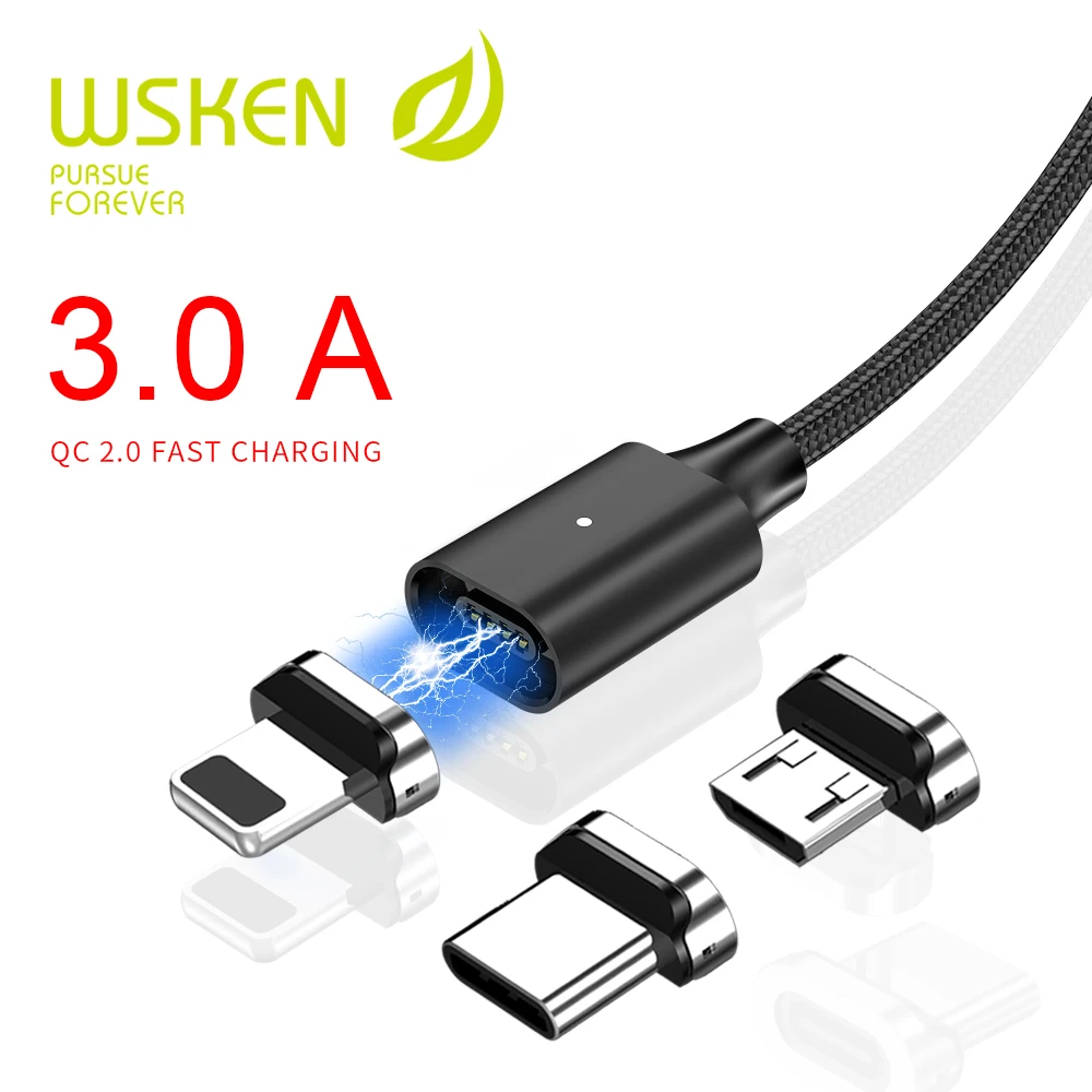 WSKEN X2 Magnetic Charging for iPhone Magnetic Cable USB Type C Cable 3A Charger Micro USB Cable Type C USB C Cable Wire Adapter
WSKEN X2 Magnetic Charging for iPhone Magnetic Cable USB Type C Cable 3A Charger Micro USB Cable Type C USB C Cable Wire Adapter