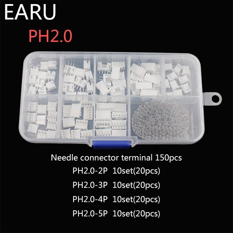 230pcs XH2.54 PH2.0 2p 3p 4p 5 pin 2.54mm 2.0mm Pitch Terminal Kit Housing Pin Header JST Connector Wire Connectors Adaptor
230pcs XH2.54 PH2.0 2p 3p 4p 5 pin 2.54mm 2.0mm Pitch Terminal Kit Housing Pin Header JST Connector Wire Connectors Adaptor