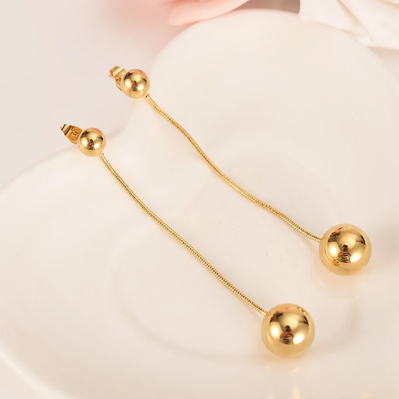 Gold Color Ball drop Earrings for Women Girls kids Jewelry Bead Round Ethiopian Africa Arabia Middle East Bijoux charms Gift
Gold Color Ball drop Earrings for Women Girls kids Jewelry Bead Round Ethiopian Africa Arabia Middle East Bijoux charms Gift