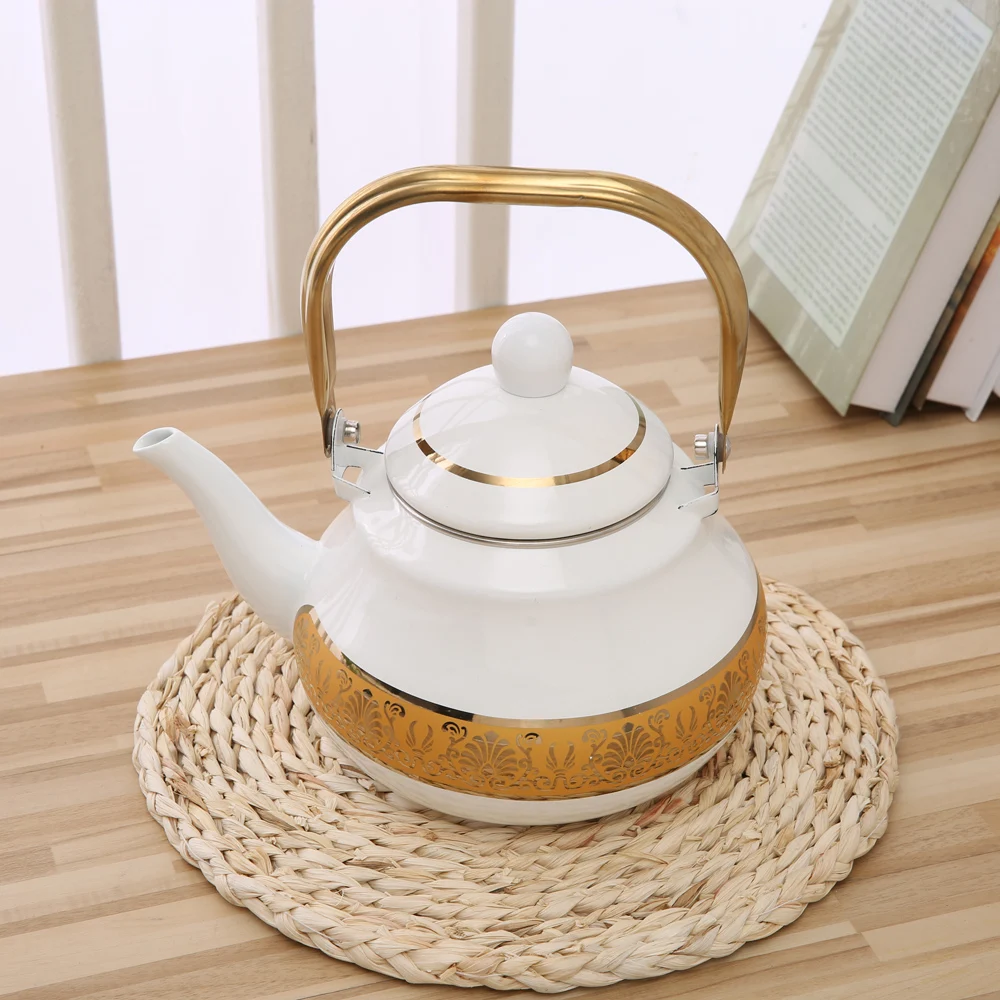 Tea Kettle Thick Enamel Pot Golden Flower Kettle Teapot Jug Casserole Pot Induction Cooker Gas General Purpose
Tea Kettle Thick Enamel Pot Golden Flower Kettle Teapot Jug Casserole Pot Induction Cooker Gas General Purpose
