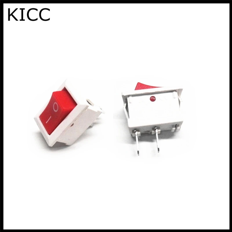 15*21MM Rocker Switch White-RED KCD1-101 2Pin 2File Seesaw switch 6A250V 10A125V Power switch 5Pcs
15*21MM Rocker Switch White-RED KCD1-101 2Pin 2File Seesaw switch 6A250V 10A125V Power switch 5Pcs