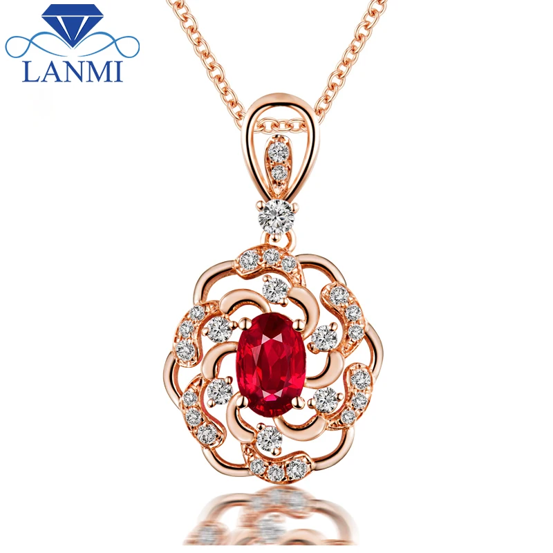 New Design 14K Rose Gold Red Ruby Pendant Necklace Natural Diamond for Women Party Fine Jewelry Wholesale
New Design 14K Rose Gold Red Ruby Pendant Necklace Natural Diamond for Women Party Fine Jewelry Wholesale