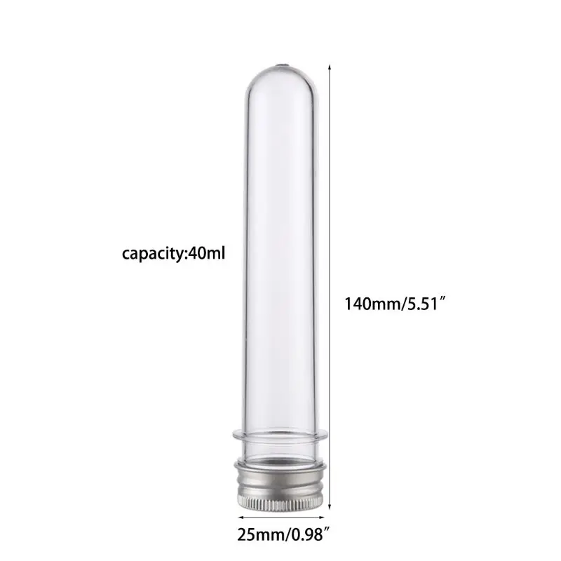 Plastic Test Tubes Clear and Transparent Candy Storage Containers with Screw Caps 40ml 10PCS
Plastic Test Tubes Clear and Transparent Candy Storage Containers with Screw Caps 40ml 10PCS