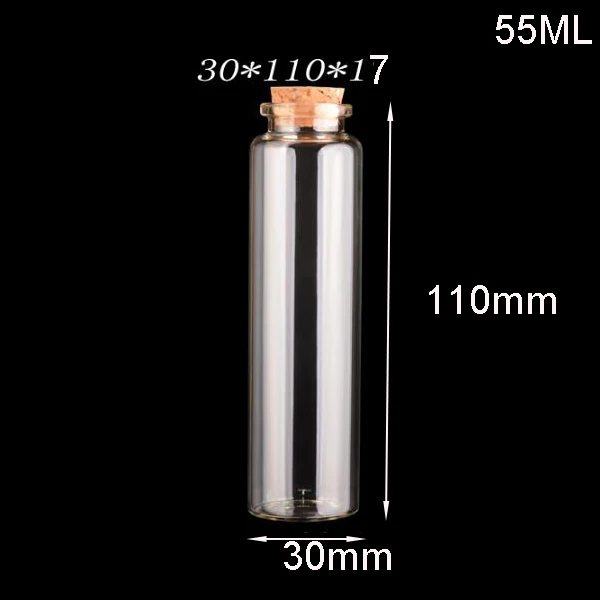 30*110*17mm 55ml 100pcs Mini Jars Container Bottle with Cork Glass Jars Pendant Container for Sand Liquid Jewelry Glass pendants
30*110*17mm 55ml 100pcs Mini Jars Container Bottle with Cork Glass Jars Pendant Container for Sand Liquid Jewelry Glass pendants