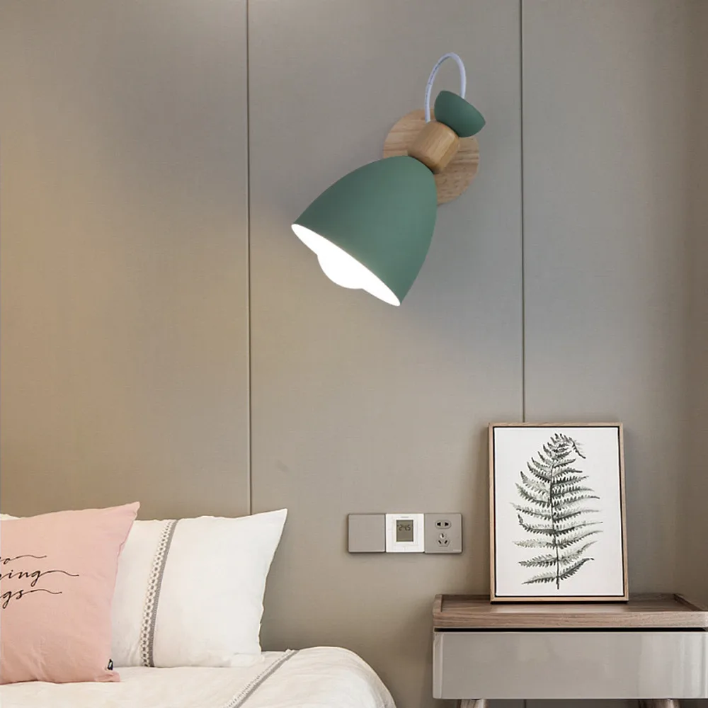 E27 Bedside Lamp Sconce Modern Light For Bedroom Living Room Hallway Nordic Macaroon 3 Color Steering Head
E27 Bedside Lamp Sconce Modern Light For Bedroom Living Room Hallway Nordic Macaroon 3 Color Steering Head