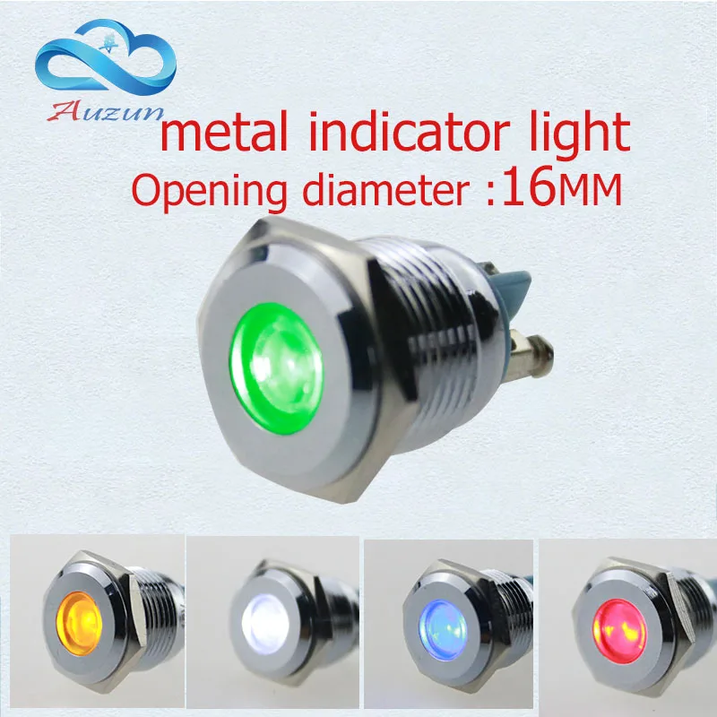 1 PCS LED metal lamp 16 mm metal light warning car light 3v 6v 12v 24v36v48v22v waterproof Red green yellow blue and white
1 PCS LED metal lamp 16 mm metal light warning car light 3v 6v 12v 24v36v48v22v waterproof Red green yellow blue and white