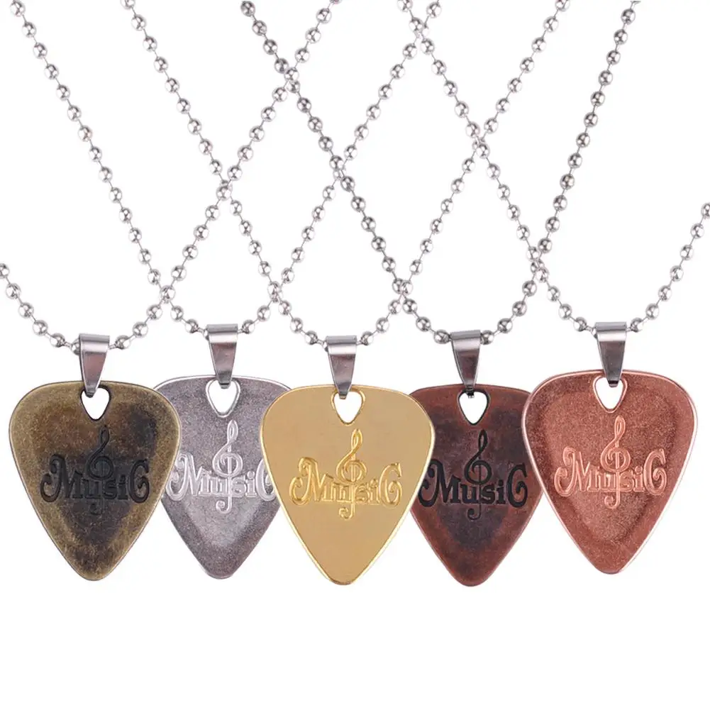 PUNK Zinc Alloy Guitar Picks Guitarra Pick Necklace Gold Silver Rose Gold Bronze Plated Guitar Part Accessories MA-49
PUNK Zinc Alloy Guitar Picks Guitarra Pick Necklace Gold Silver Rose Gold Bronze Plated Guitar Part Accessories MA-49