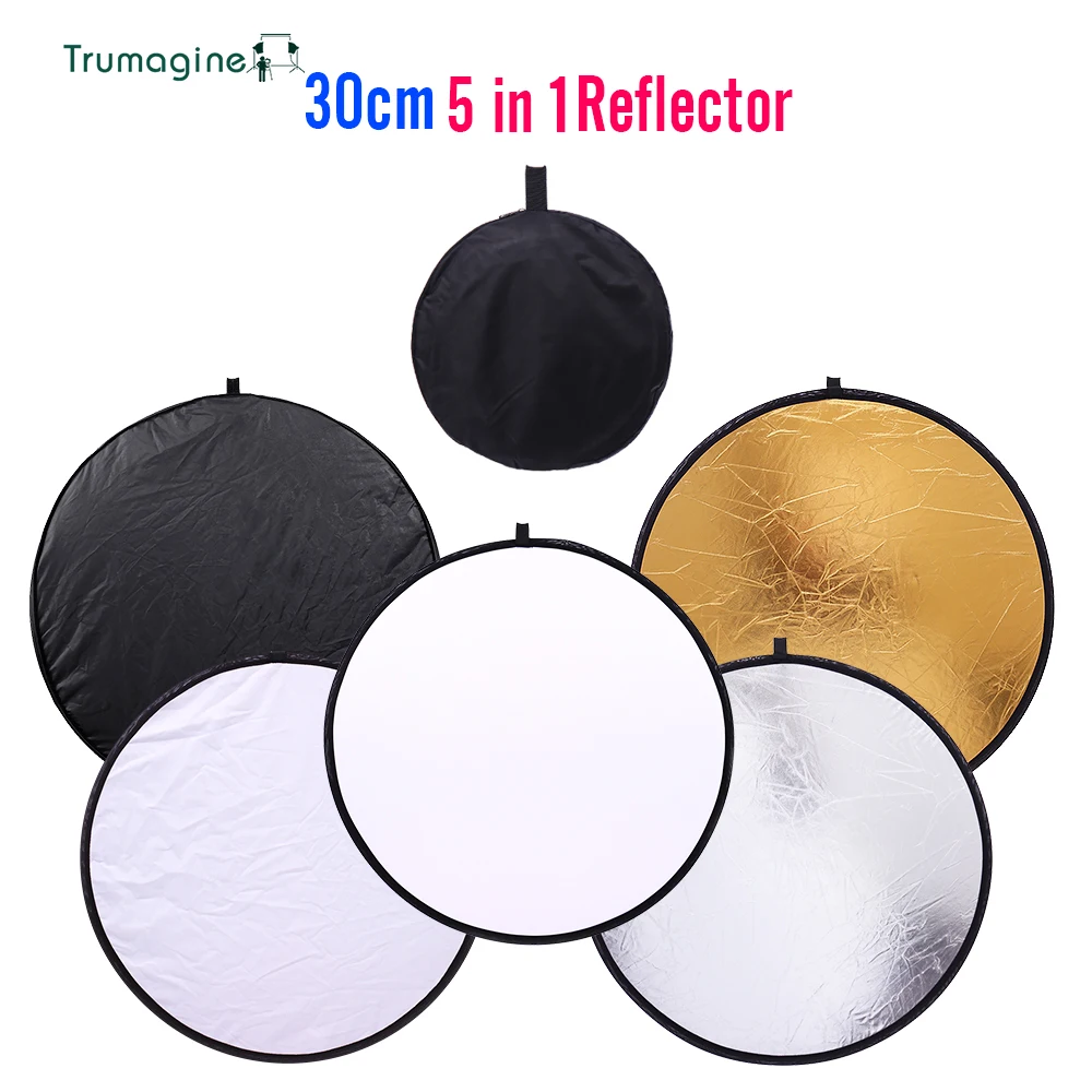 TRUMAGINE 11.8" 30cm 5 in 1 Mini Portable Collapsible Multi reflector Light Round Photography Reflectors for sale Photography Di
TRUMAGINE 11.8" 30cm 5 in 1 Mini Portable Collapsible Multi reflector Light Round Photography Reflectors for sale Photography Di