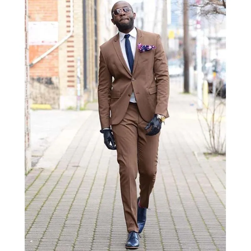 2019 Latest Brown Groom Tuxedo 2 Piece Slim Fit Wedding Prom Dinner Suits For Men Groomsman Blazer mens suit Terno masculino
2019 Latest Brown Groom Tuxedo 2 Piece Slim Fit Wedding Prom Dinner Suits For Men Groomsman Blazer mens suit Terno masculino