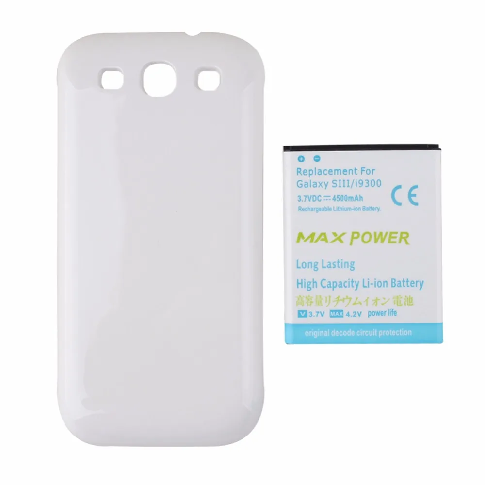 Большая емкость 3 7 V 4500mAh запасная Расширенная Толстая батарея для Samsung Galaxy S3 i9300 с