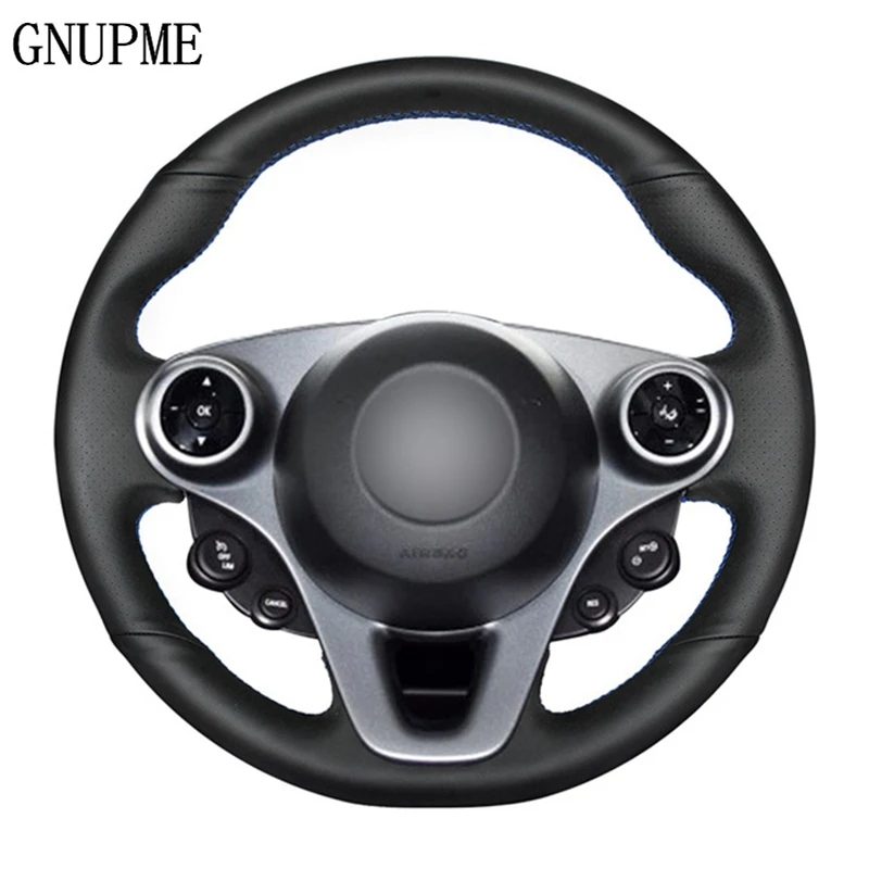 GNUPME Quality Black Artificial Leather Car Steering Wheel Cover for Smart New Fortwo Forfour 2015-2017
GNUPME Quality Black Artificial Leather Car Steering Wheel Cover for Smart New Fortwo Forfour 2015-2017