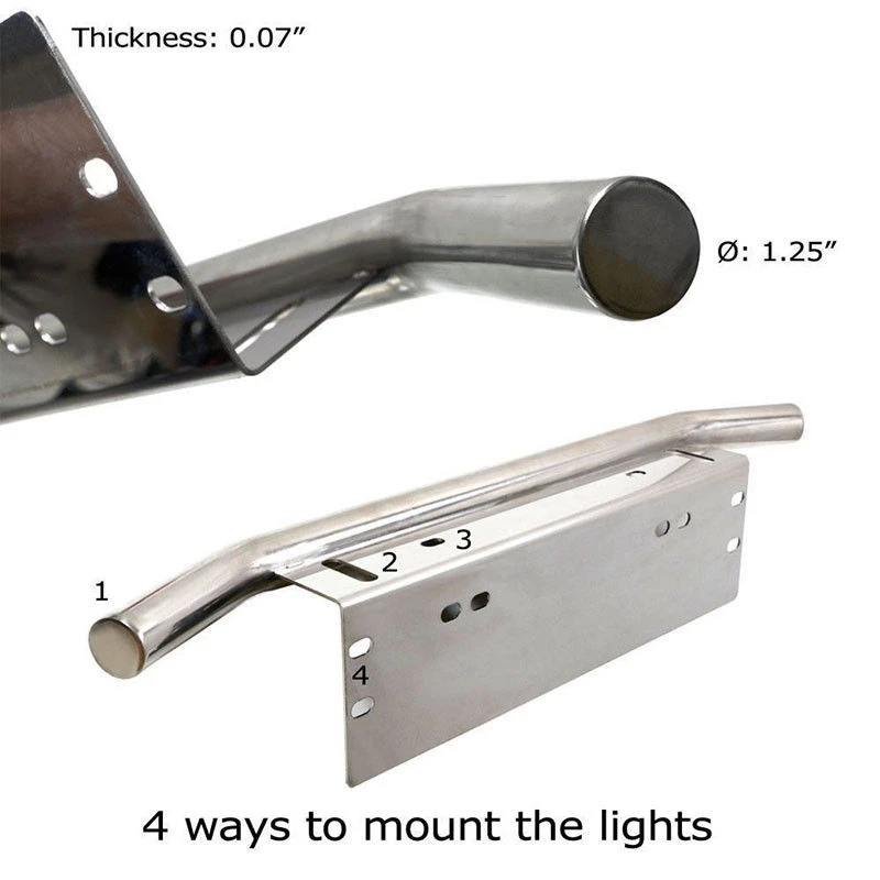 JXLCLYL Car Bull Bar Front Bumper License Plate Mount Bracket Light Holder Chrome
JXLCLYL Car Bull Bar Front Bumper License Plate Mount Bracket Light Holder Chrome