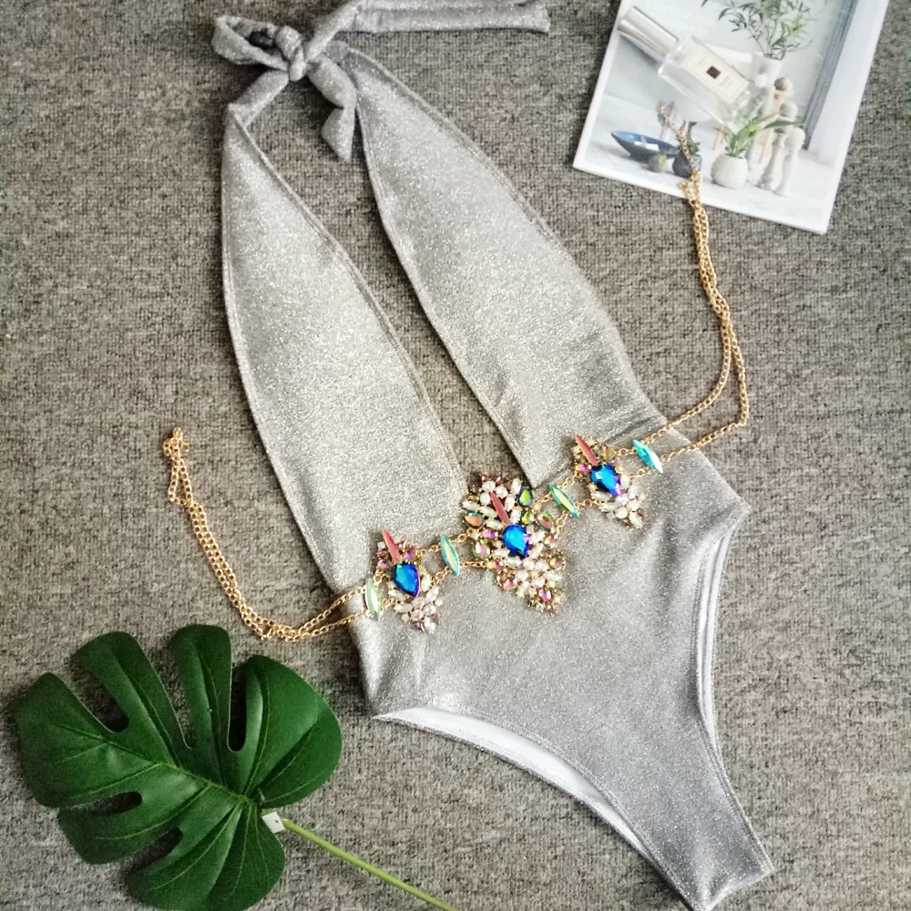 Newest Rompers 2019 Summer light Sexy Beach Style Women Gray Bodysuit Blackless Beads Strapless Swimwear Wholesale
Newest Rompers 2019 Summer light Sexy Beach Style Women Gray Bodysuit Blackless Beads Strapless Swimwear Wholesale