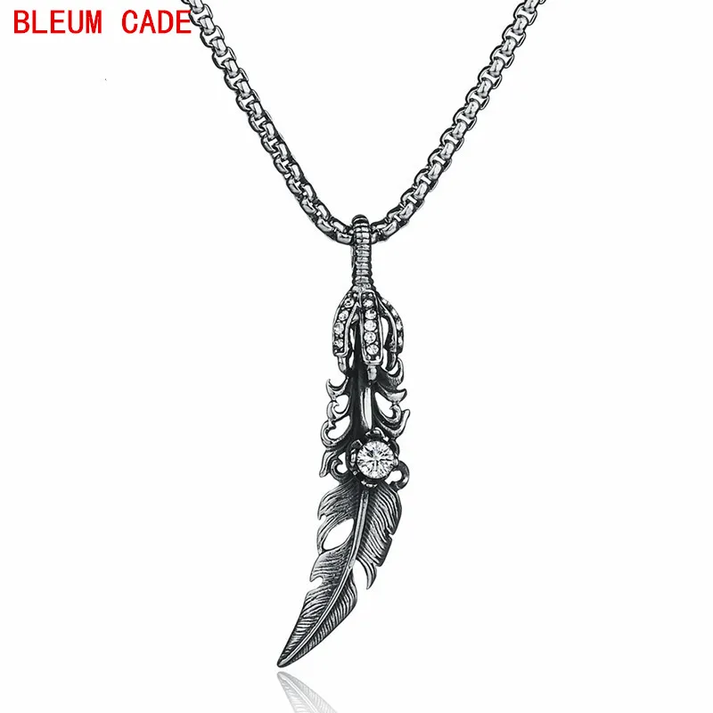 Stainless steel Necklace Punk Vintage Jewelry Leaf Zircon Pendant Necklace for Women men
Stainless steel Necklace Punk Vintage Jewelry Leaf Zircon Pendant Necklace for Women men