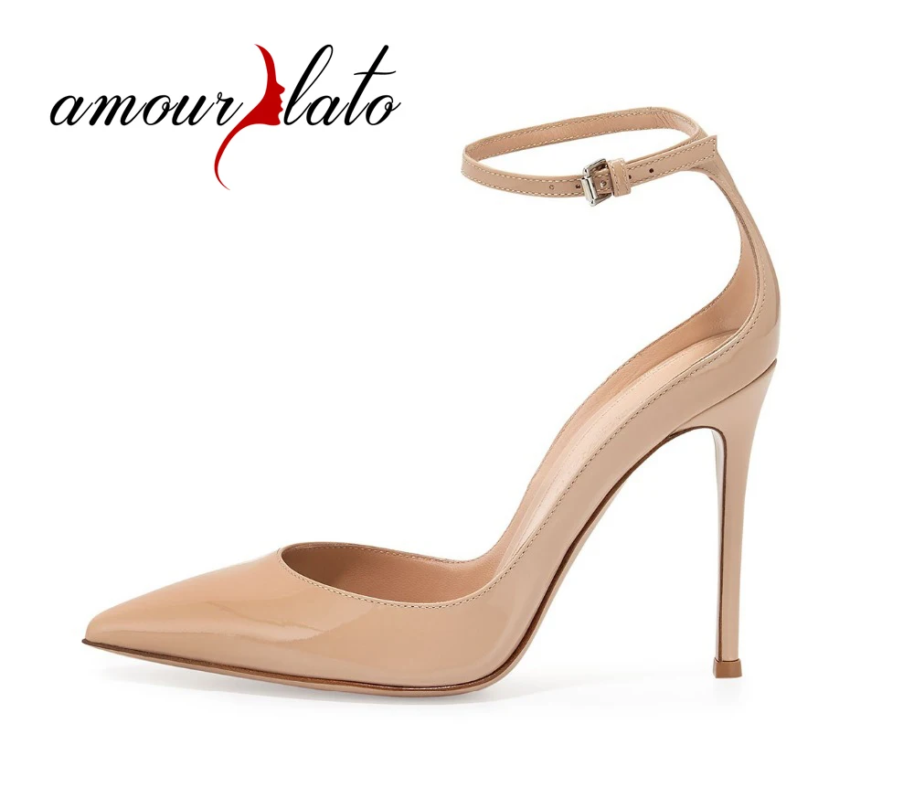 Amourplato Women's 100mm High Heel Pointed Toe Ankle Strap Pumps Ladies Patent Low Collar Cut Out Party Wedding Dress Shoes
Amourplato Women's 100mm High Heel Pointed Toe Ankle Strap Pumps Ladies Patent Low Collar Cut Out Party Wedding Dress Shoes