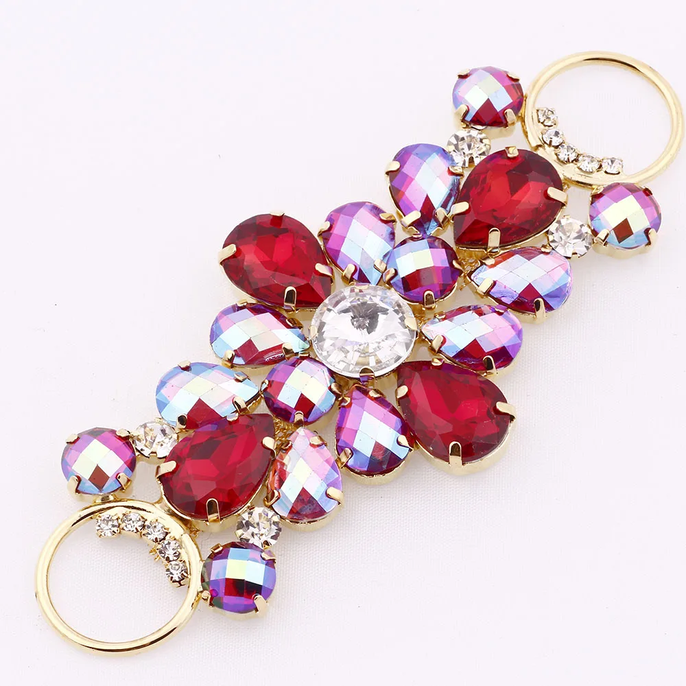 Flower shape colorful Rhinestone applique with connector Sew on rhinestone flatback with gold base for Dance party dress sewing
Flower shape colorful Rhinestone applique with connector Sew on rhinestone flatback with gold base for Dance party dress sewing
