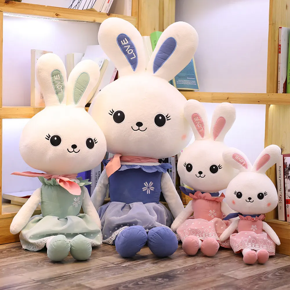 Kawaii Rabbit Baby Soft Plush Toys for Chidren kids Brinquedos Plush Rabbit Stuffed Toys White Cheapest Price Best Gift for Kids