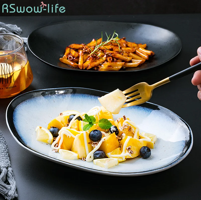 Creative Special-Shaped Ceramic Plate Irregular Western Dinner Ramen Fruit Soup Plate Fish Dish Home Restaurant Dessert Plates
Creative Special-Shaped Ceramic Plate Irregular Western Dinner Ramen Fruit Soup Plate Fish Dish Home Restaurant Dessert Plates