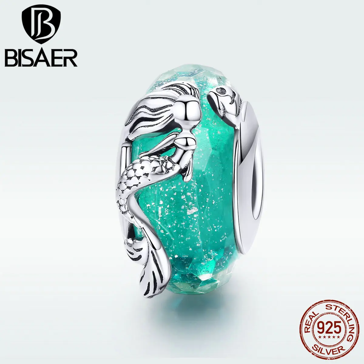 BISAER Sale 925 Sterling Silver Mermaid's Story Glass Beads Green European Charms fit Charm Bracelet Silver 925 Jewelry ECC1154
BISAER Sale 925 Sterling Silver Mermaid's Story Glass Beads Green European Charms fit Charm Bracelet Silver 925 Jewelry ECC1154