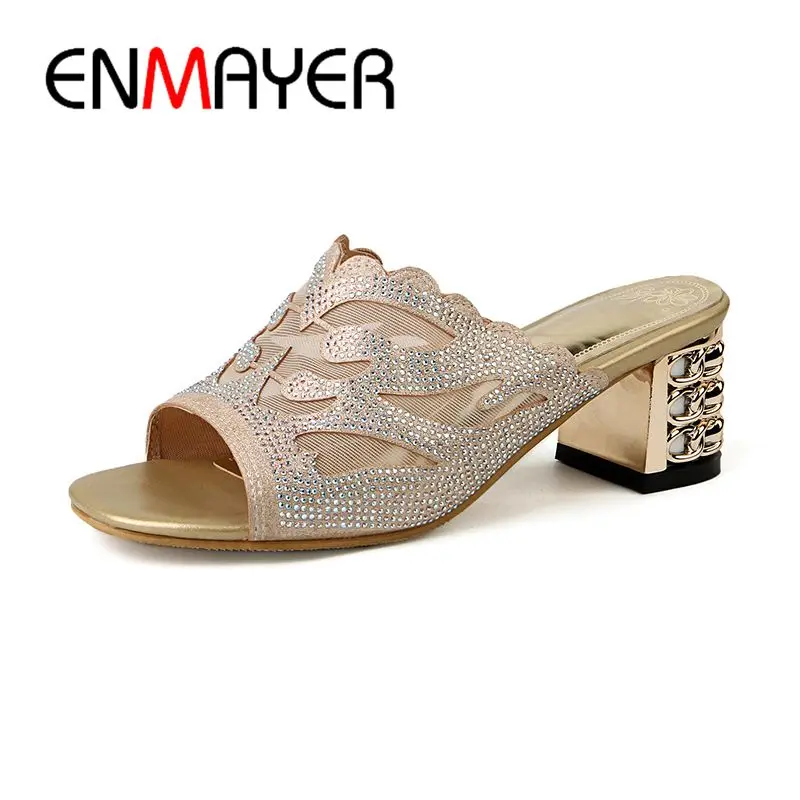 ENMAYER Microfiber Solid Women Shoes Outside Summer 2019 Fashion Mid High Slides Women Big Size 34-45 LY1466
ENMAYER Microfiber Solid Women Shoes Outside Summer 2019 Fashion Mid High Slides Women Big Size 34-45 LY1466