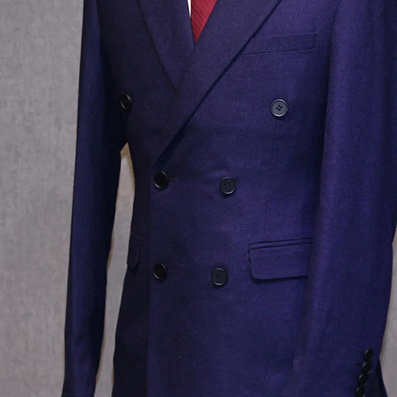 Blue Double Breasted Men Suits Slim Fit Business Two Piece Groom Wedding Tuxedo Peaked Lapel Formal Style Set Jacket with Pants
Blue Double Breasted Men Suits Slim Fit Business Two Piece Groom Wedding Tuxedo Peaked Lapel Formal Style Set Jacket with Pants