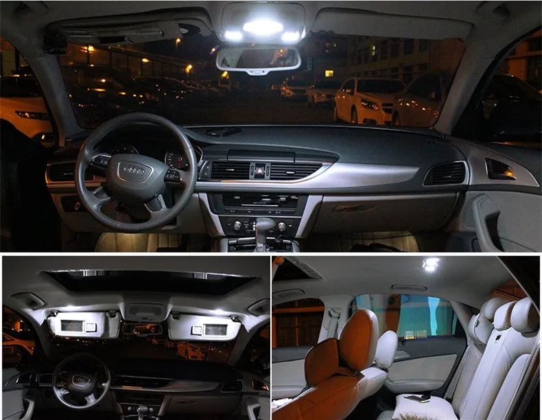 14 шт. белый голубой лед светодиодные лампы Canbus автомобильные лампочки интерьер