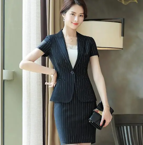 2019 New Summer stripes pants suits Fashion business short sleeve blazer and pants formal Interview office ladies work clothes
2019 New Summer stripes pants suits Fashion business short sleeve blazer and pants formal Interview office ladies work clothes