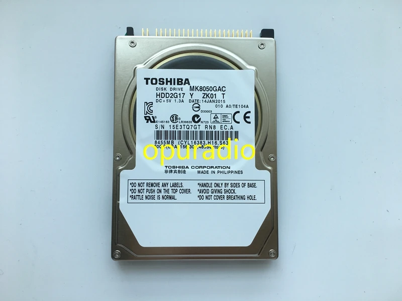 Оригинальный новый диск MK8050GAC MK8050GACE ZK01 DC + 5V 1.3A 80GB для BMWW CIC радио автомобиля HDD