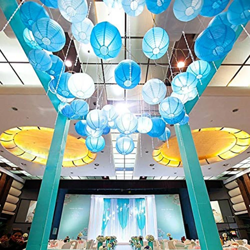20 Pcs/set 4"-12" Light Blue Chinese Paper Lantern Assorted Sizes Japanese Round Paper Ball Lanterns lampion for Wedding Decor
20 Pcs/set 4"-12" Light Blue Chinese Paper Lantern Assorted Sizes Japanese Round Paper Ball Lanterns lampion for Wedding Decor