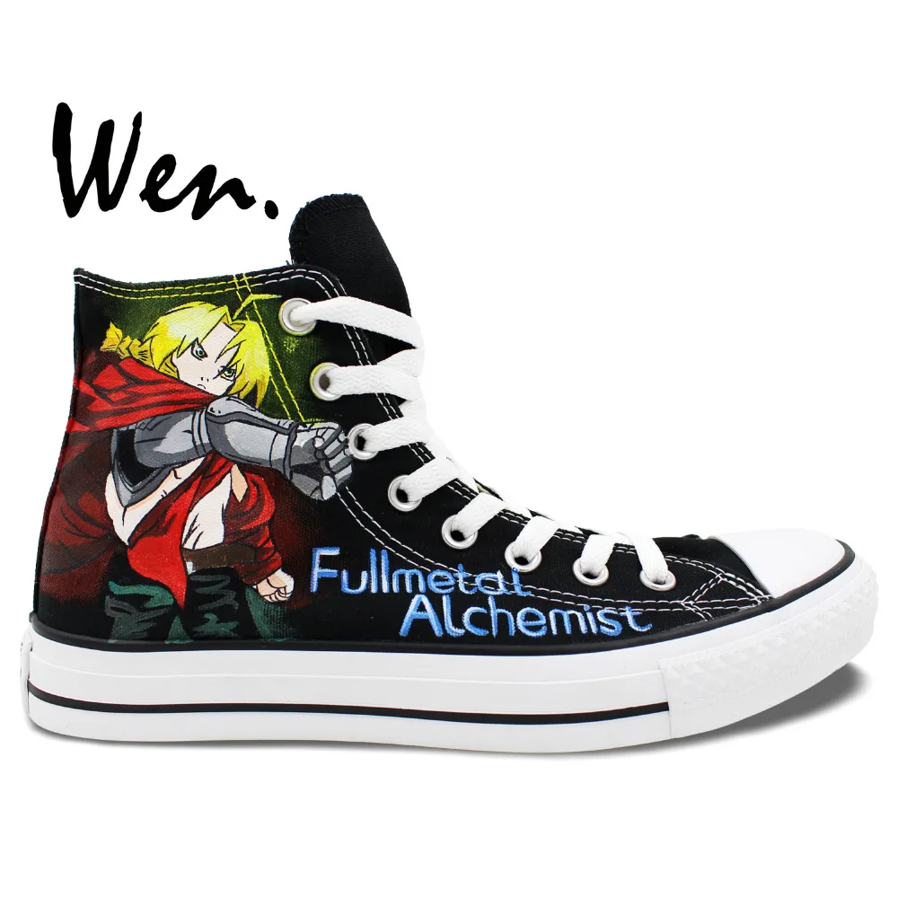 Wen Hand Painted Canvas Shoes Design Custom Anime Fullmetal Alchemist Men Women's High Top Canvas Sneakers for Gifts
Wen Hand Painted Canvas Shoes Design Custom Anime Fullmetal Alchemist Men Women's High Top Canvas Sneakers for Gifts