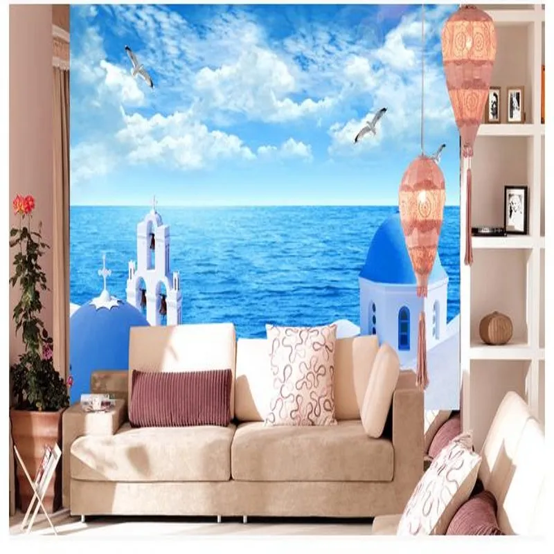 Custom mural custom Blue sky white clouds sea wallpaper living room sofa TV background hotel 3D mural wallpaper
Custom mural custom Blue sky white clouds sea wallpaper living room sofa TV background hotel 3D mural wallpaper