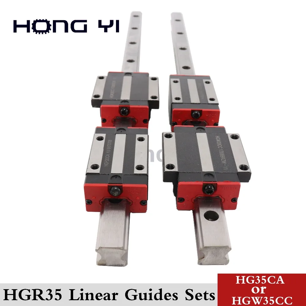 2 шт. линейная направляющая HGH35 35 мм запчасти для ЧПУ и 4 HGH35CA или HGW35CC HGH35|Линейные