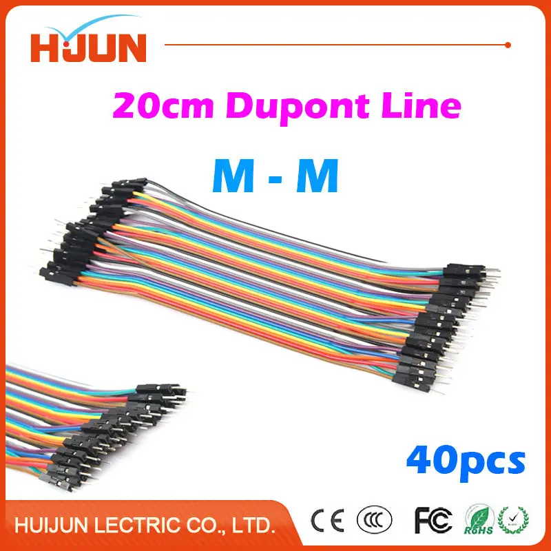 40pcs/lot Dupont Cable Jumper Wire Dupont Line Male to Male Length 20cm for Arduino
40pcs/lot Dupont Cable Jumper Wire Dupont Line Male to Male Length 20cm for Arduino
