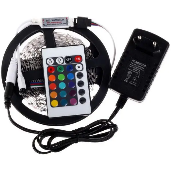 Светодиодная лента 3528 RGB 300 светодиодов/5 м SMD + ИК пульт дистанционного управления 24 клавиши + блок питания 12 В 2 а светильник Бесплатная доста...
Светодиодная лента 3528 RGB 300 светодиодов/5 м SMD + ИК пульт дистанционного управления 24 клавиши + блок питания 12 В 2 а светильник Бесплатная доста...