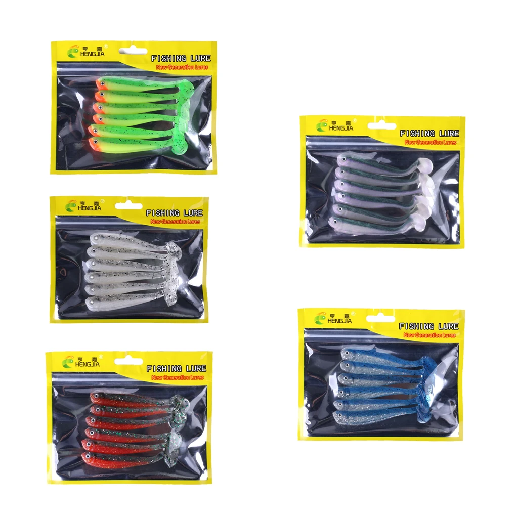elenxs 6pcs/bag Fishing Lure Soft Plastic Life-like Swimbait Artificial Bait Jig Worm Bait Fishing Tools
elenxs 6pcs/bag Fishing Lure Soft Plastic Life-like Swimbait Artificial Bait Jig Worm Bait Fishing Tools