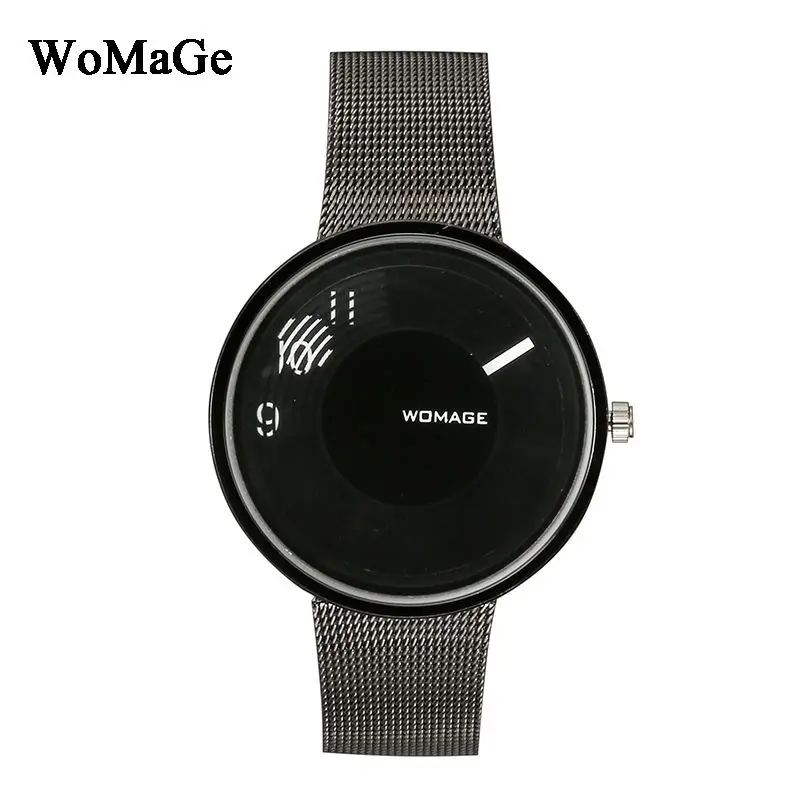 Fashion Top Luxury brand Watches men Stainless Steel Mesh strap Quartz watch Unique Turntable Dial Clock Women relogio masculino
Fashion Top Luxury brand Watches men Stainless Steel Mesh strap Quartz watch Unique Turntable Dial Clock Women relogio masculino