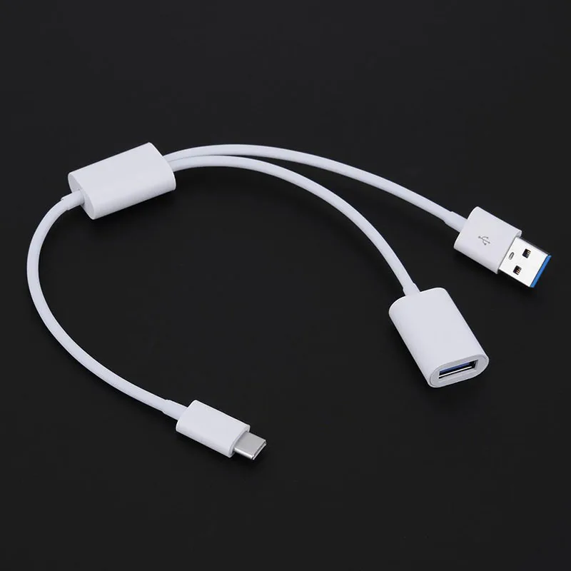 2 в 1 Type C папа к USB 3 Мужской Женский OTG кабель для зарядки данных провод HSJ