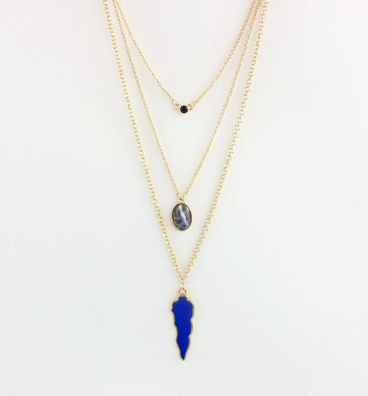 Длинное стильное многослойное овальное ожерелье с кулоном в виде голубой стрелки для женщин
Длинное стильное многослойное овальное ожерелье с кулоном в виде голубой стрелки для женщин