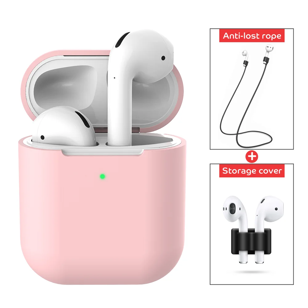 Фото Силиконовый чехол премиум класса для наушников Apple AirPods 2 мягкий зарядки Air Pods