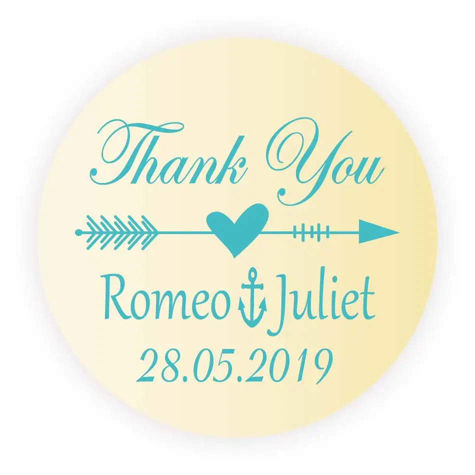 DouxArt 100pcs Thank You Personalized Stickers Seals, 40mm Wedding Anniversary Party Graduation Communion Gift Box Labels V1010
DouxArt 100pcs Thank You Personalized Stickers Seals, 40mm Wedding Anniversary Party Graduation Communion Gift Box Labels V1010
