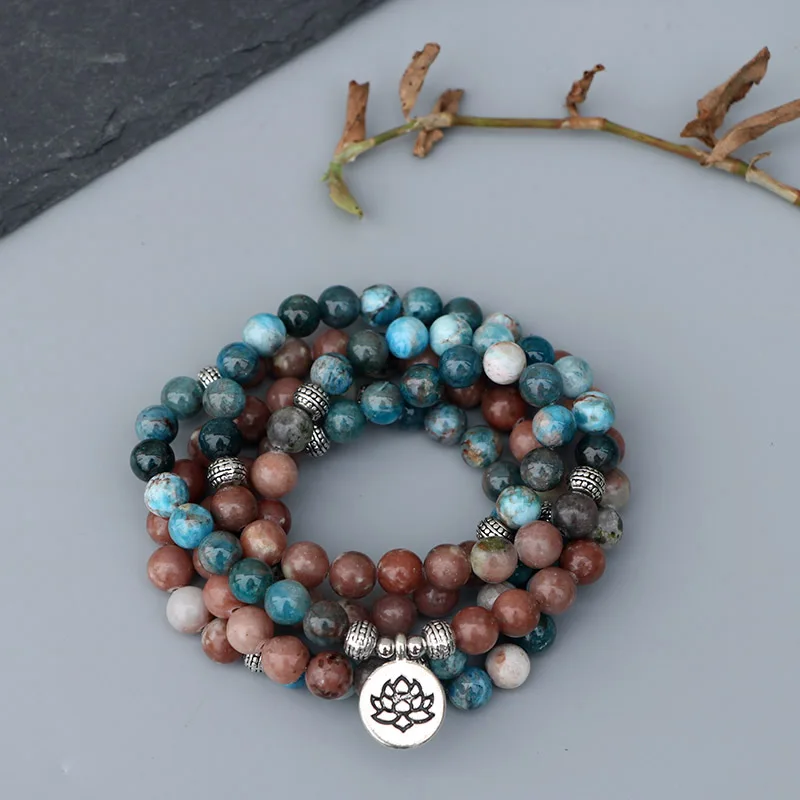 EDOTHALIA Newest Yoga Bead Mala Bracelets For Women Silver Color Lotus Charm, Buddha Charm 5 Strands Bracelets Bijoux
EDOTHALIA Newest Yoga Bead Mala Bracelets For Women Silver Color Lotus Charm, Buddha Charm 5 Strands Bracelets Bijoux